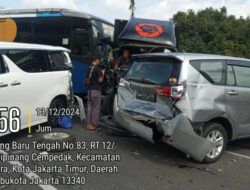 Empat Kendaraan di Tol Dalam Kota Terlibat Kecelakaan Beruntun